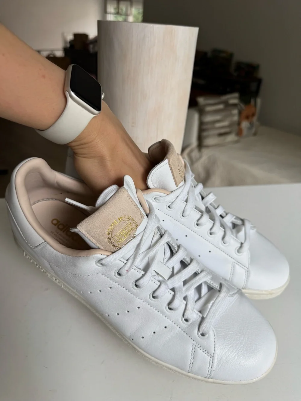 Adidas Stan Smith Home of Classics White Leather Sneakers Men’s US 12